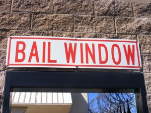 Bail Window Sign at the City of Las Vegas Detention Center - Inmate Lookup Las Vegas